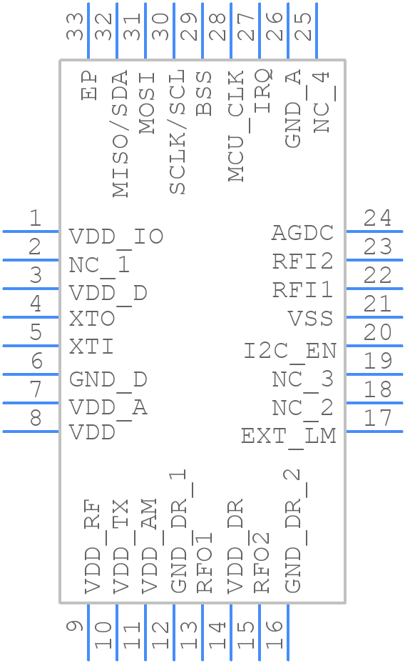 ST25R3917B-AQWT - STMicroelectronics - PCB symbol