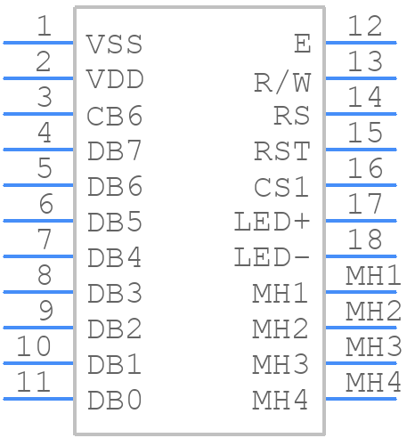 TM12864H6CCWGWA1 - Tianma - PCB symbol