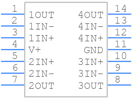 LMV344IDG4 - Texas Instruments - PCB symbol