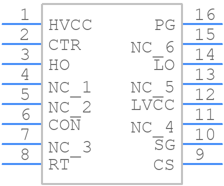 FAN7621SJX - onsemi - PCB symbol