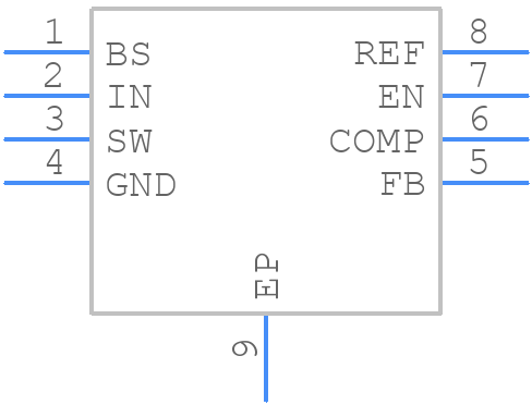 MP1591DN - Monolithic Power Systems (MPS) - PCB symbol