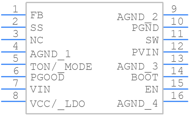 IR3823AMTRPBFAUMA1 - Infineon - PCB symbol