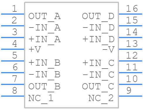 OPA4343EA/250G4 - Texas Instruments - PCB symbol