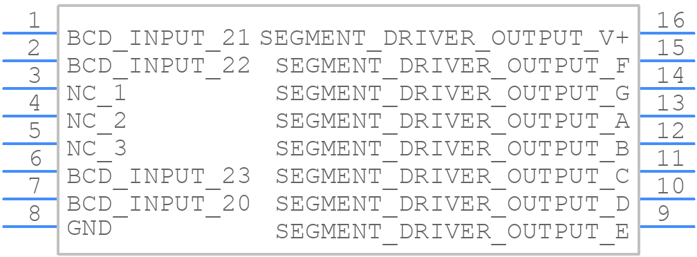 CA3161E - Renesas Electronics - PCB symbol