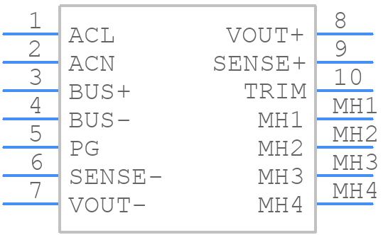 PACSR12025S - Delta Electronics - PCB symbol
