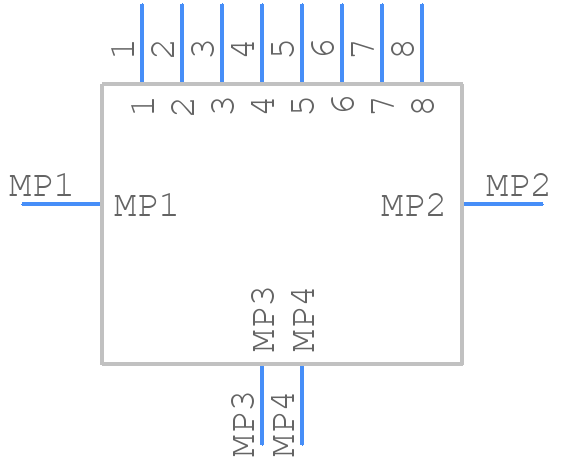 F52R-1A7H1-11008 - Amphenol Communications Solutions - PCB symbol