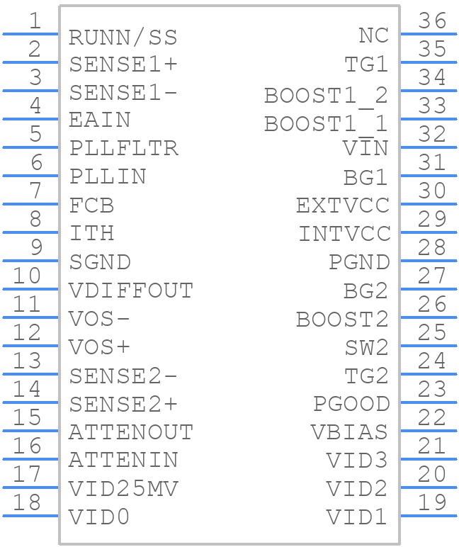 LTC1709EG-85#PBF - Analog Devices - PCB symbol