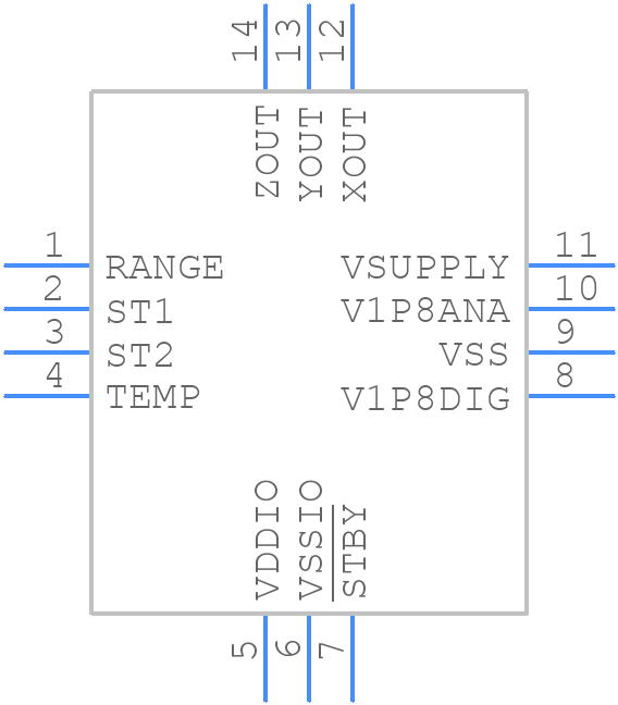 ADXL356BEZ-RL7 - Analog Devices - PCB symbol