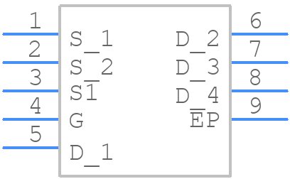 GPI65030DFN - GaN Systems - PCB symbol