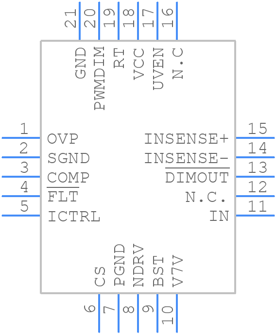 MAX20090ATP/VY+ - Analog Devices - PCB symbol