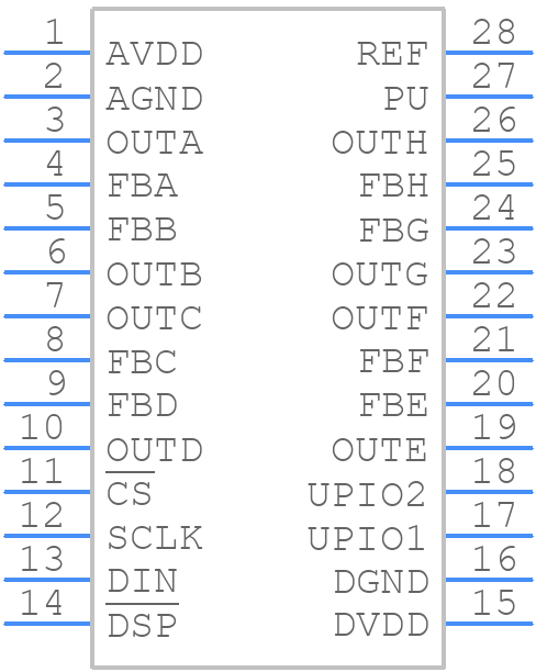 MAX5593EUI+ - Analog Devices - PCB symbol