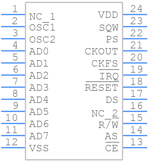 MC146818p - Motorola - PCB symbol