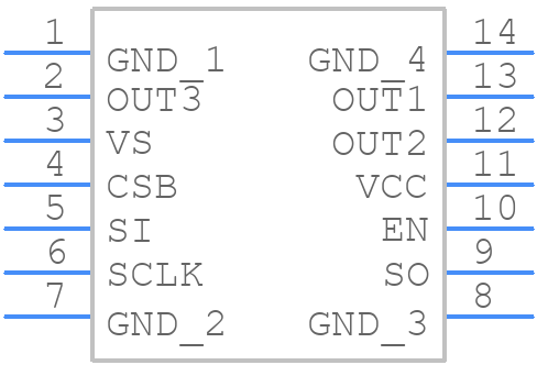 NCV7703CD2R2G - onsemi - PCB symbol