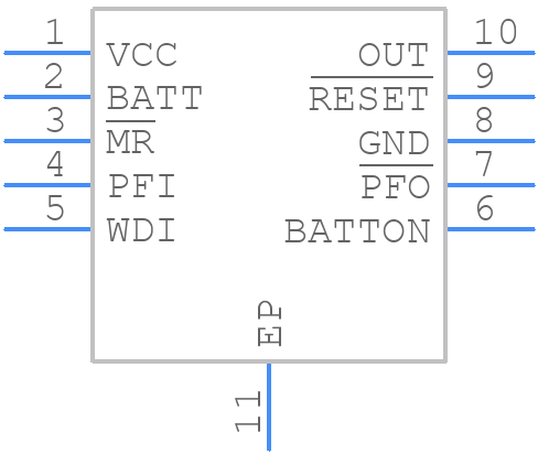 MAX16016PTBV+ - Analog Devices - PCB symbol