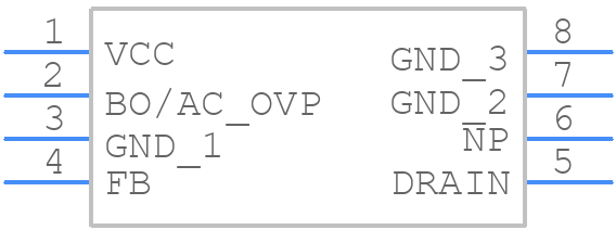 NCP1076ABP065G - onsemi - PCB symbol