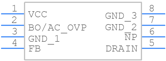 NCP1076ABP100G - onsemi - PCB symbol