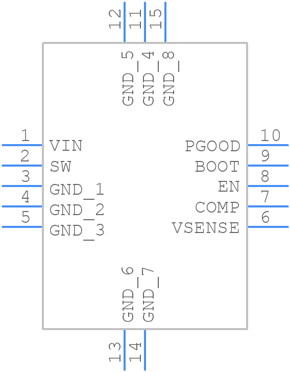 TPS54334DRCT - Texas Instruments - PCB symbol
