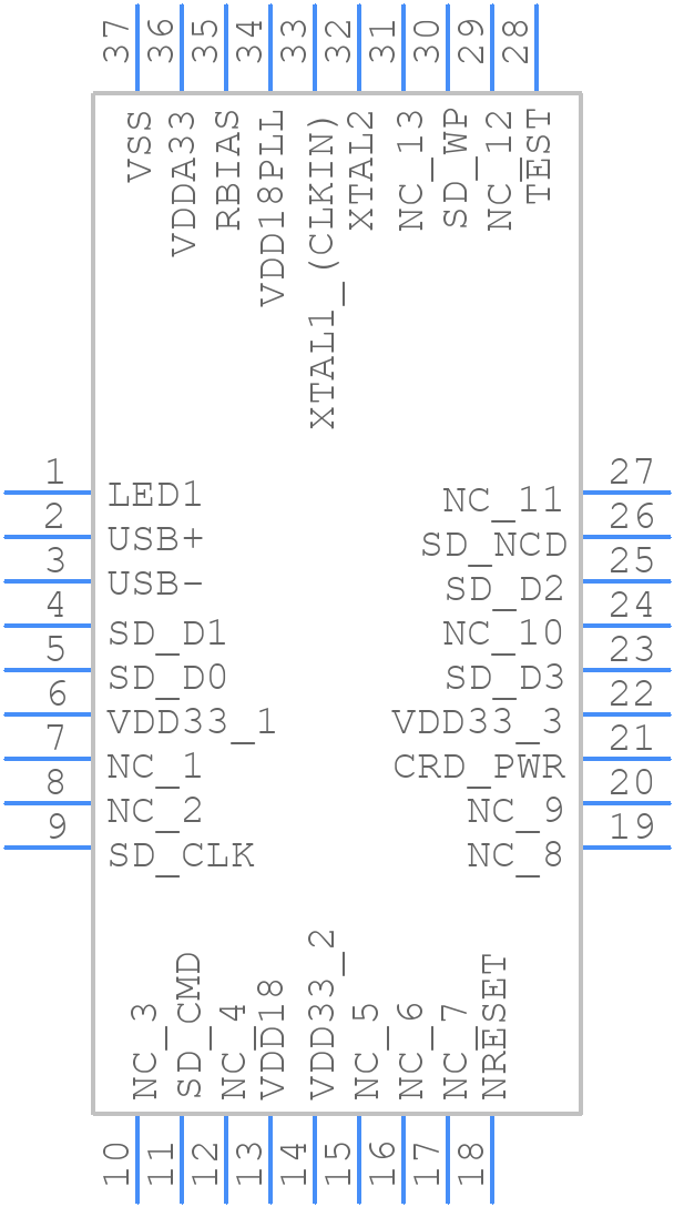 VUB300 - ELAN Microelectronics Corp - PCB symbol