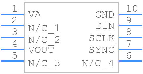 DAC121S101WGMPR - Texas Instruments - PCB symbol