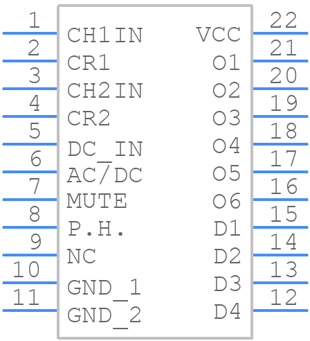 BA6822S - ROHM Semiconductor - PCB symbol