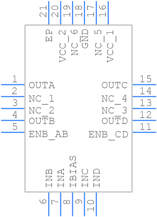 IS31CG1110-QFLS2 - Lumissil Microsystems - PCB symbol