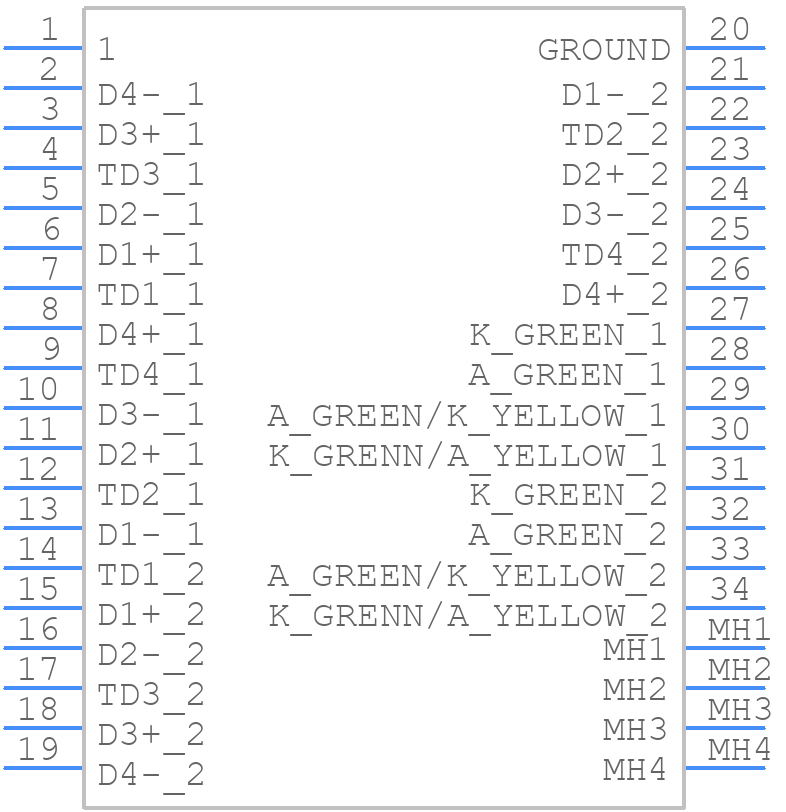JFM38A12-0175-4F - Foxconn - PCB symbol