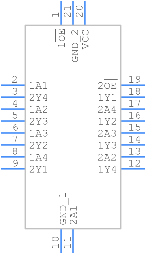 SN74HCS244QWRKSRQ1 - Texas Instruments - PCB symbol