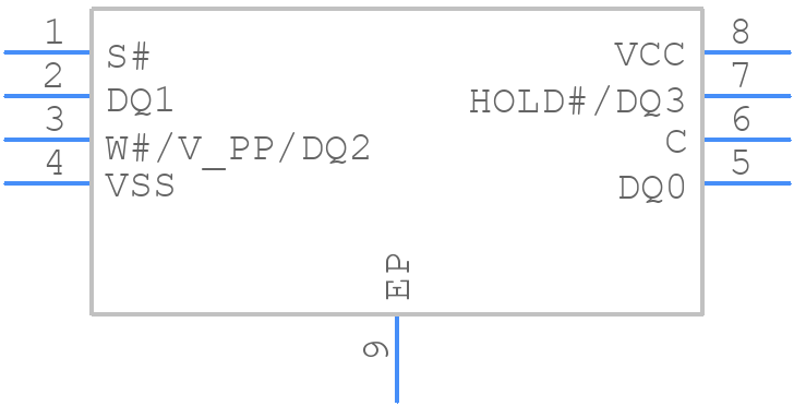 N25Q064A13EF8A0E - Micron - PCB symbol
