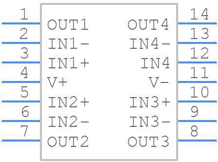 TLV9354IDYYR - Texas Instruments - PCB symbol