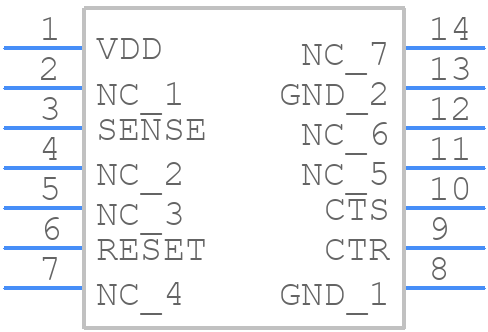 TPS3760A012DYYR - Texas Instruments - PCB symbol