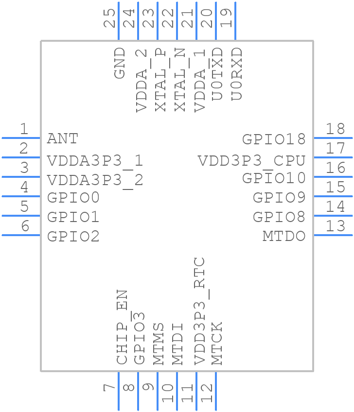 ESP8684H2 - Espressif Systems - PCB symbol