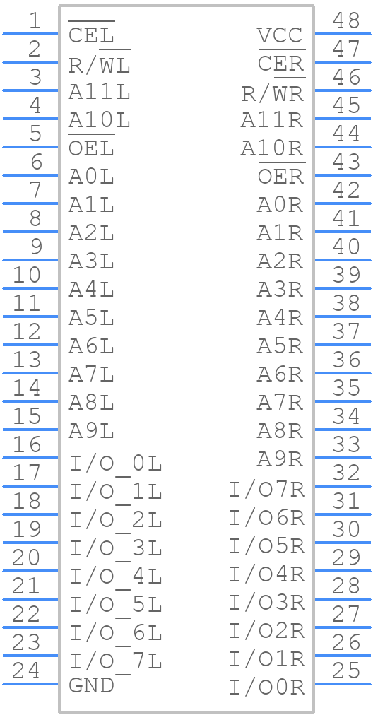 7134LA20PDG - Renesas Electronics - PCB symbol