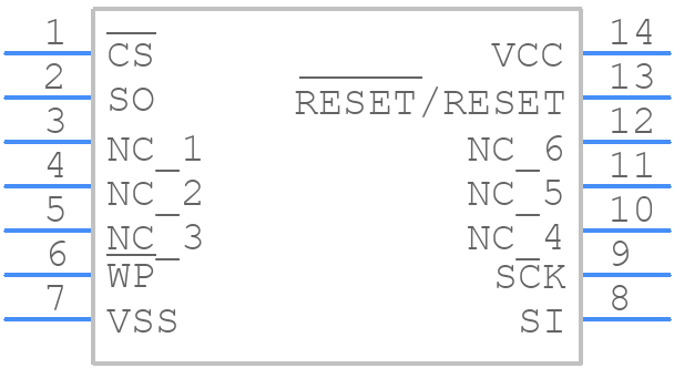 X25043V-2.7 - Xicor - PCB symbol