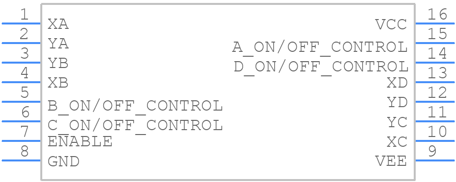 NLV74HC4316ADR2G - onsemi - PCB symbol