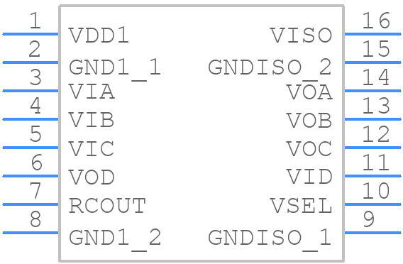ADUM5401WCRWZ - Analog Devices - PCB symbol