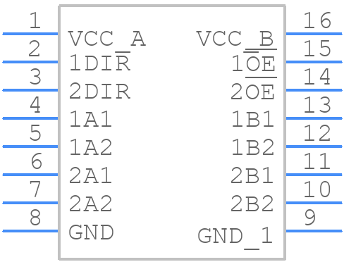 74AVC4T245D - Nexperia - PCB symbol