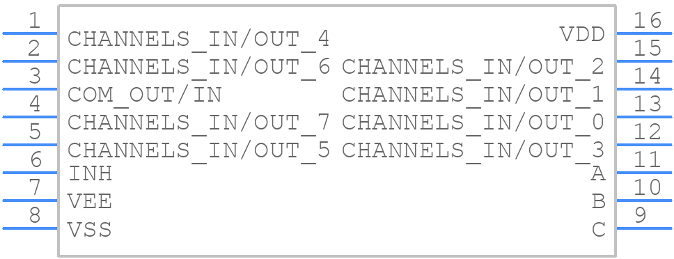 HCF4051YM013TR - STMicroelectronics - PCB symbol