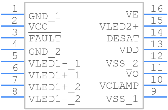FOD8332V - onsemi - PCB symbol