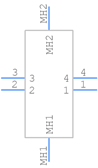 DTF13-4P - TE Connectivity - PCB symbol