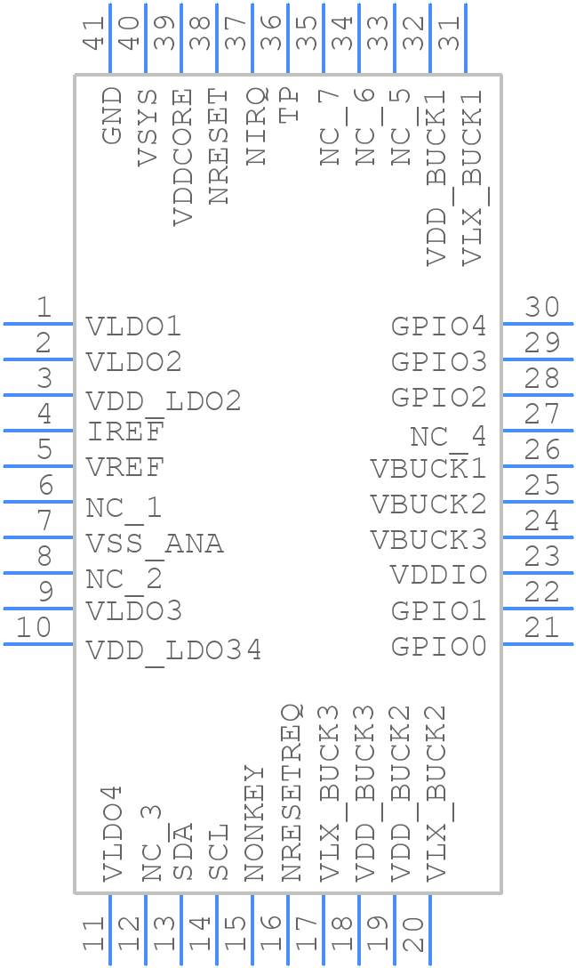 DA9061-A0AMC - Renesas Electronics - PCB symbol