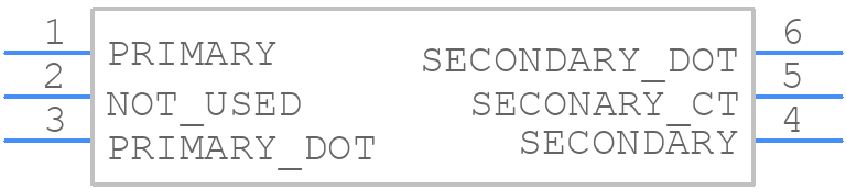 ADT3-1T+ - Mini-Circuits - PCB symbol