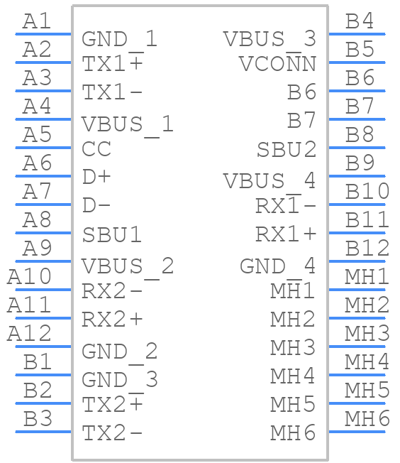 DX07VN24WA2C1568 - JAE - PCB symbol