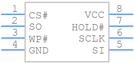 MX25L512COI-12G - Macronix - PCB symbol