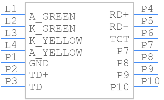 MTJ-88SX1-LH-M302 - Adam Tech - PCB symbol