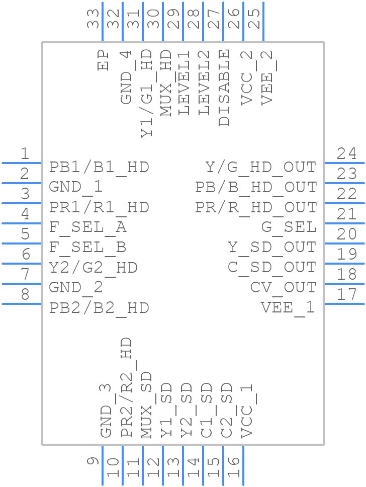 ADA4410-6ACPZ-R2 - Rochester Electronics - PCB symbol