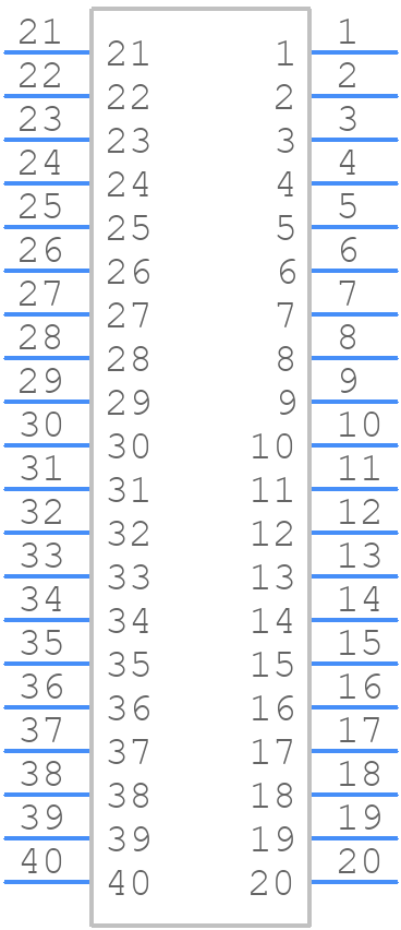 S40B-BMSCK-2A1 - JST (JAPAN SOLDERLESS TERMINALS) - PCB symbol