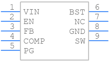 AP63357 - Diodes Incorporated - PCB symbol