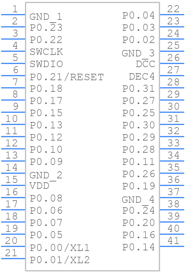MDBT42-512KV2 - Raytac - PCB symbol