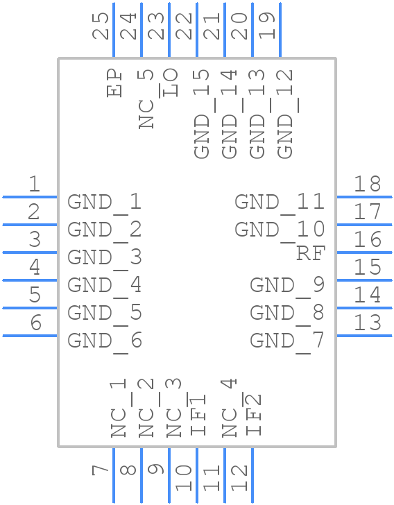 HMC8191LC4TR - Analog Devices - PCB symbol