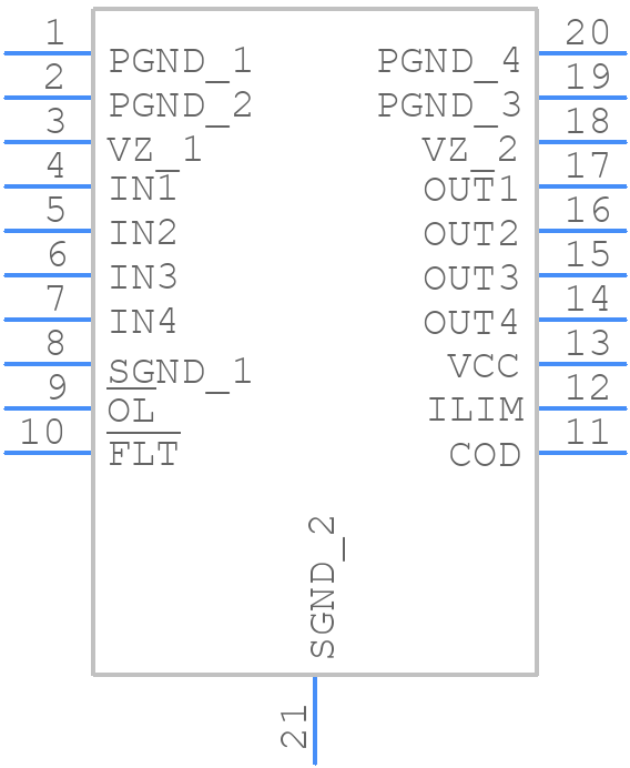IPS4260LTR - STMicroelectronics - PCB symbol